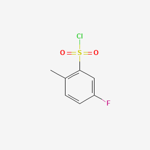 Chemical structure of 5-Fluoro-2-methylbenzenesulfonyl chloride