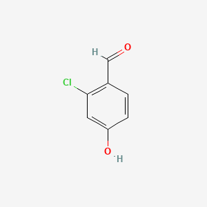 Chemical structure of 2-Chloro-4-hydroxybenzaldehyde