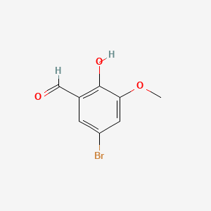 Chemical structure of 5-Bromo-2-hydroxy-3-methoxybenzaldehyde