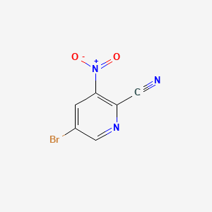 Chemical structure of 5-Bromo-3-nitropyridine-2-carbonitrile