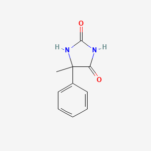 Chemical structure of 5-Methyl-5-phenylhydantoin
