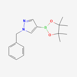 Chemical structure of 1-Benzylpyrazole-4-boronic acid pinacol ester