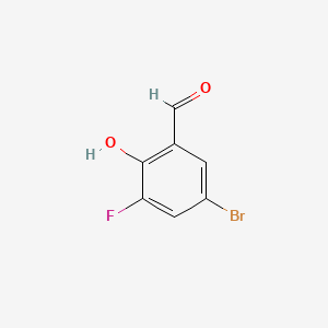 Chemical structure of 5-Bromo-3-fluorosalicylaldehyde