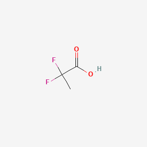 Chemical structure of 2,2-Difluoropropionic acid