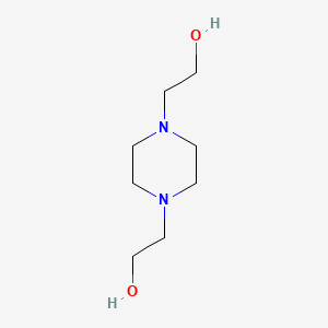 Chemical structure of 1,4-Bis(2-hydroxyethyl)piperazine