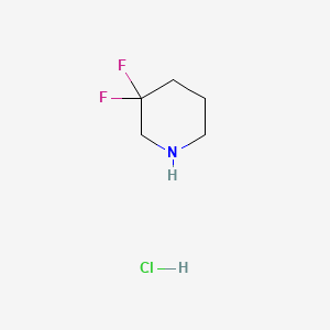 Chemical structure of 3,3-Difluoropiperidine hydrochloride