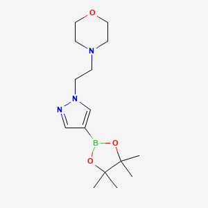 Chemical structure of 1-(2-Morpholinoethyl)-1H-pyrazole-4-boronic acid pinacol ester