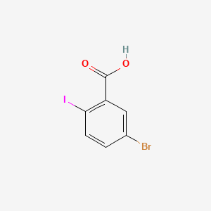Chemical structure of 5-Bromo-2-iodobenzoic acid