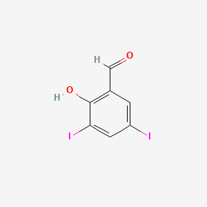 Chemical structure of 3,5-Diiodosalicylaldehyde