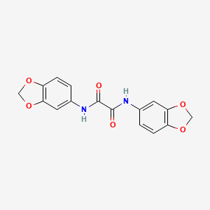 Chemical structure of N,N'-bis(1,3-benzodioxol-5-yl)ethanediamide