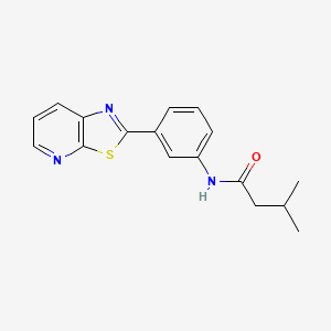 Chemical structure of 3-Methyl-N-(3-(Thiazolo[5,4-B]Pyridin-2-Yl)Phenyl)Butanamide