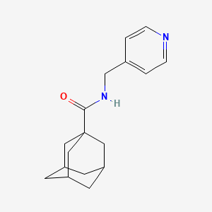 Chemical structure of N-(pyridin-4-ylmethyl)adamantane-1-carboxamide