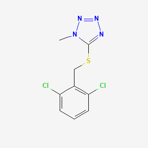 Chemical structure of 2,6-dichlorobenzyl 1-methyl-1H-tetraazol-5-yl sulfide