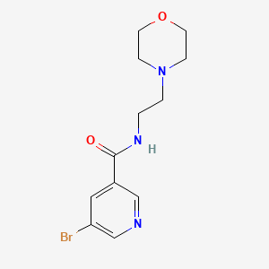 Chemical structure of 5-bromo-N-(2-morpholinoethyl)nicotinamide