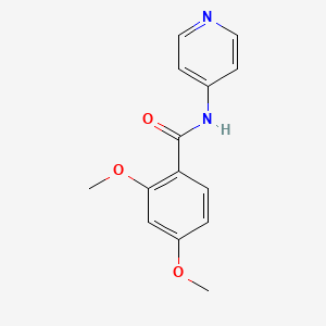 Chemical structure of 2,4-dimethoxy-N-(pyridin-4-yl)benzamide
