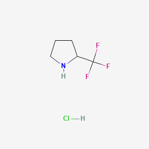 Chemical structure of (±)-2-(Trifluoromethyl)pyrrolidine hydrochloride