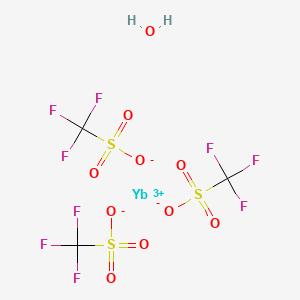 Chemical structure of Ytterbium trifluoromethanesulfonate hydrate