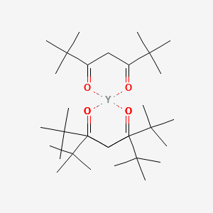 Chemical structure of 2,2,6,6-Tetramethylheptane-3,5-dione;yttrium