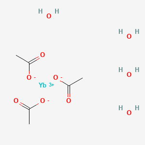 Chemical structure of Ytterbium(III) acetate tetrahydrate