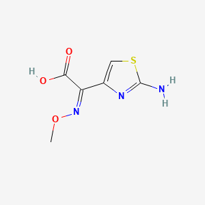 Chemical structure of (Z)-2-(2-Amino-4-thiazolyl)-2-(methoxyimino)acetic Acid