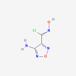 Chemical structure of 4-Amino-N-hydroxy-1,2,5-oxadiazole-3-carboximidoyl chloride
