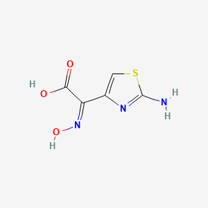 Chemical structure of (Z)-2-(2-Aminothiazol-4-yl)-2-(hydroxyimino)acetic acid