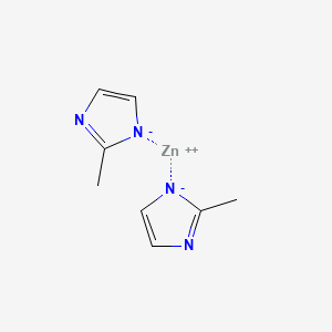 Chemical structure of 2-methylimidazole zinc salt