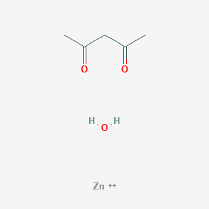 Chemical structure of Zinc 2,4-pentanedionate hydrate