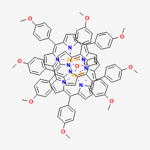 Chemical structure of μ-oxo-bis(meso-tetra-p-methoxyphenylporphyrin)iron(III)