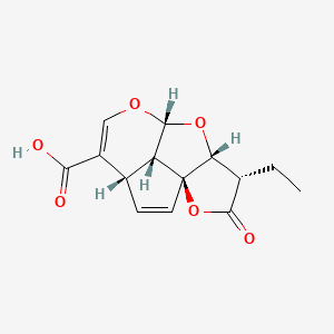 Chemical structure of β-Dihydroplumericinic acid