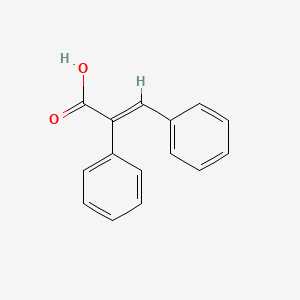 Chemical structure of α-Phenylcinnamic Acid