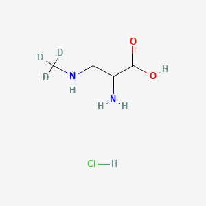 Chemical structure of α-Amino-β-methylaminopropionic Acid-d3 Hydrochloride