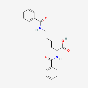 Chemical structure of α,ε-Dibenzoyl-DL-lysine