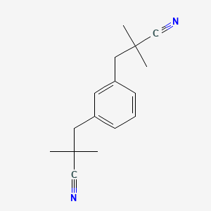 Chemical structure of α,α,α',α'-Tetramethyl-1,3-benzenedipropionitrile