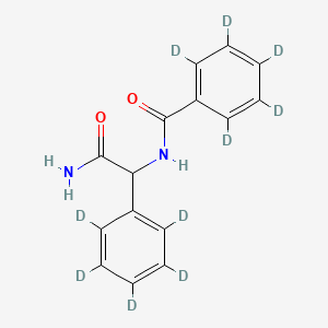 Chemical structure of α-(Benzoylamino)benzeneacetamide-d10