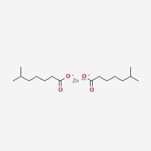 Chemical structure of zinc(II) isooctanoate