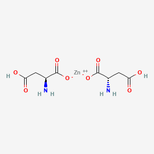 Chemical structure of Zinc dihydrogen di-L-aspartate