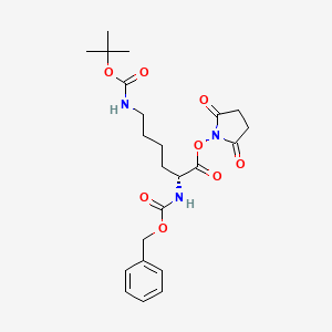 Chemical structure of Z-D-Lys(boc)-osu