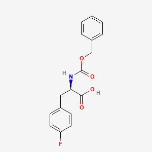 Chemical structure of Z-4-fluoro-D-phenylalanine