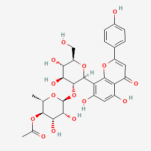 Chemical structure of Vitexin 2''-O-(4'''-O-acetyl)rhamnoside