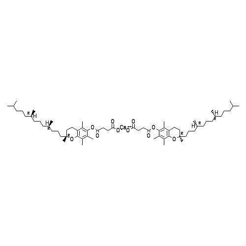 Chemical structure of Vitamin E calcium succinate