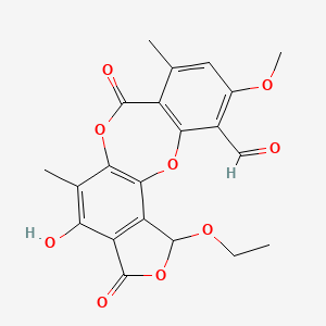 Chemical structure of Vesuvianic acid