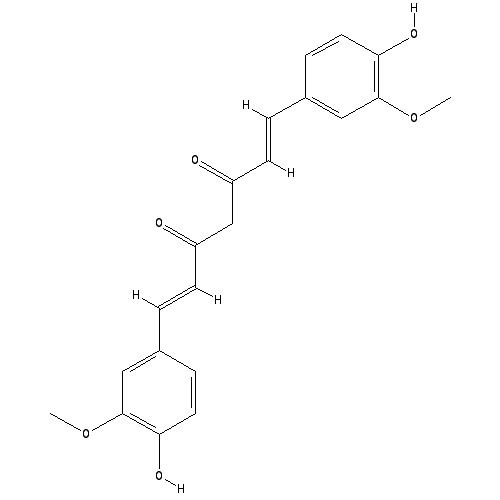 Chemical structure of Curcumin