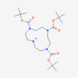 Chemical structure of Tri-tert-Butyl 1,4,7,10-tetraazacyclododecane-1,4,7-tricarboxylate