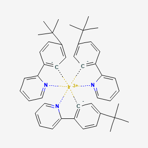 Chemical structure of Tris[5-(1,1-dimethylethyl)-2-(2-pyridinyl-κN)phenyl-κC]iridium