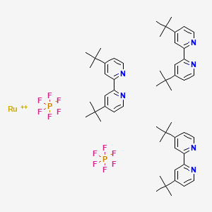 Chemical structure of Tris[4,4'-di-tert-butyl-(2,2')-bipyridine]ruthenium(III) dihexafluorophosphate