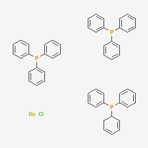 Chemical structure of Hydridotris(triphenylphosphine)ruthenium chloride