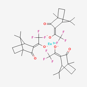 Chemical structure of Tris(trifluoroMethylhydroxyMethylene-d-caMphorato)europiuM(III)