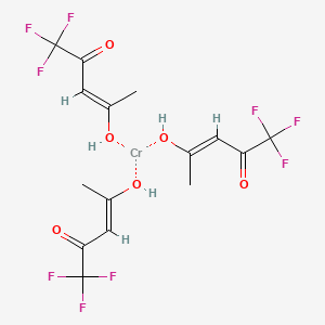 Chemical structure of Tris(trifluoro-2,4-pentanedionato)chromium(III)