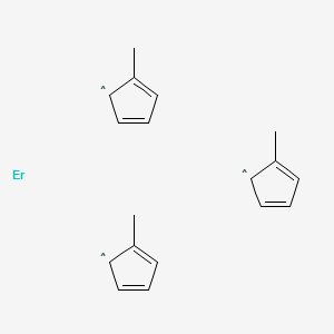 Chemical structure of Tris(methylcyclopentadienyl)erbium(III)